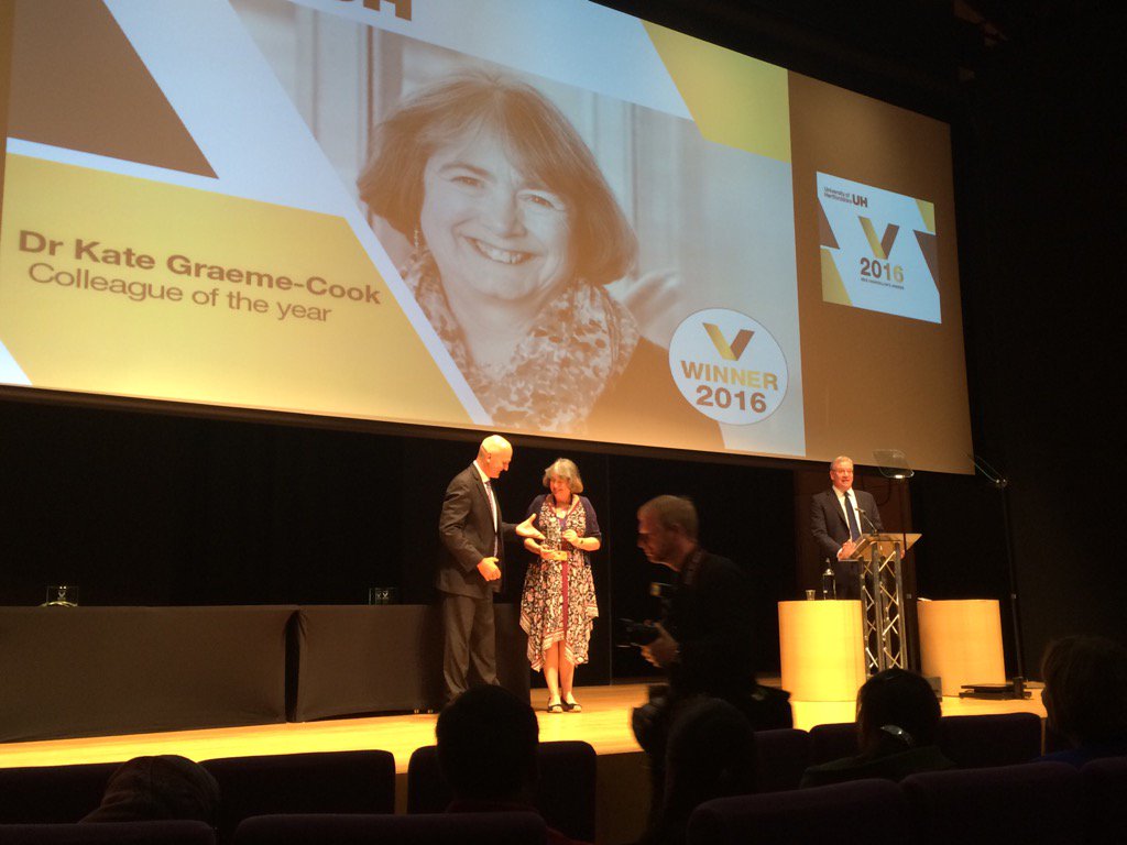 Bioscience subject group lead Kate Graeme-Cook received Chancellor's award - Colleague of the Year. Congratulations!