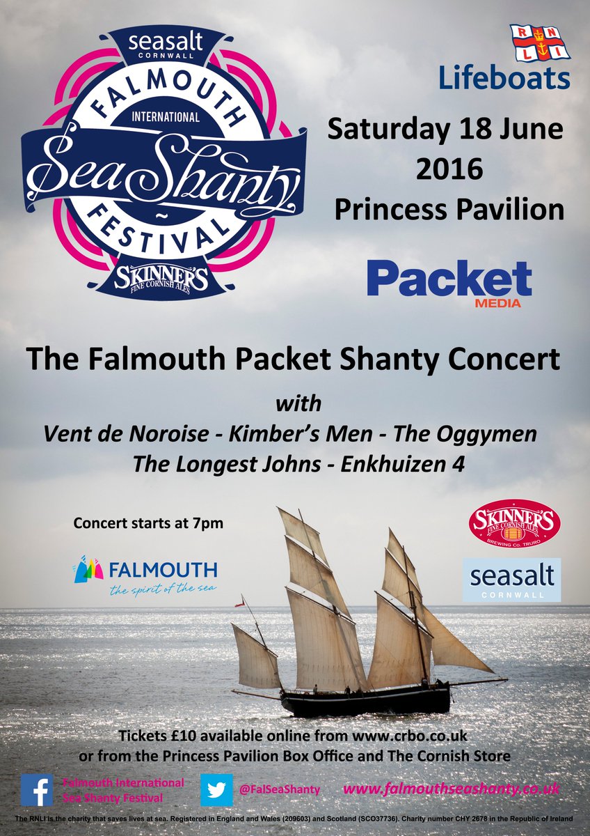 EventsFalmouth's tweet photo. The biggest Sea Shanty Festival yet takes over Falmouth this weekend - come and see the main event at the Pav. https://t.co/mttwZZu8tT