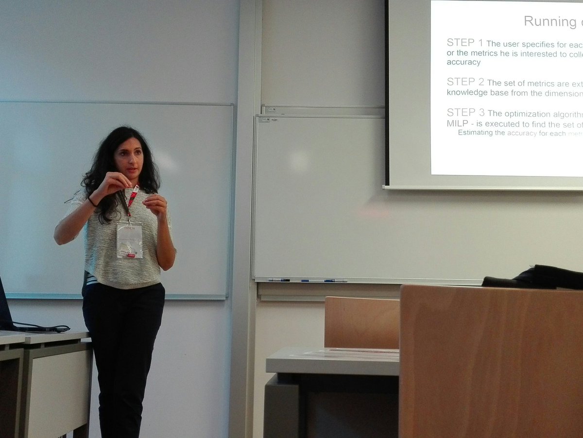 plebanip's tweet photo. @monicavit164 in action at #caise2016 presenting our paper "optimizing monitorability of multi-cloud applications" https://t.co/Xn11MraHfy