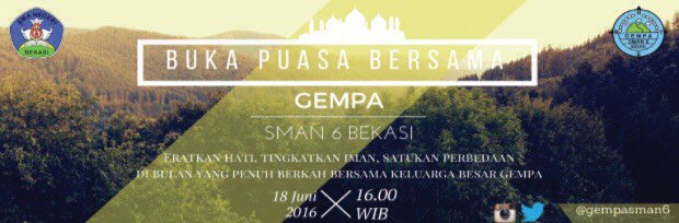 Kegiatan tsb akan dilaksanakan di SMAN 6 BEKASI, tepatnya kelas 11 mipa 5.
Diharapkan sekali kehadiran abang/mpok.