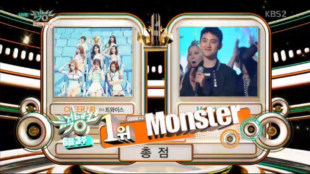 zharkunai12's tweet photo. Парни взяли первое место ~ Поздравляем 🎉
#Monster2ndWin 🏆🏆 #EXO #MONSTER #LUCKYONE #EXOACT #ILOVEEXO https://t.co/fxzTyjcVbE