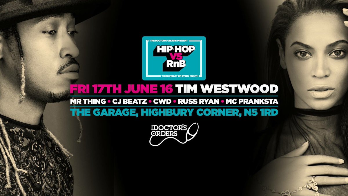 HHBITD's tweet photo. It's poppin' 2nite with #thedoctorsorders in #London. Tickets are selling fast!
Hip-Hop v RnB. Get ya dance on https://t.co/YkCHqmYnPl