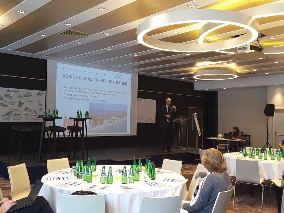 EMNMicrofinance's tweet photo. Presenting the 14th EMN Annual Conference... next year we're in Venice! @bancaetica @PerMicro_ @ritmi_it https://t.co/H1vWJtqJoj
