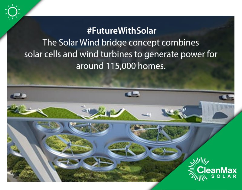 CleanMax_Ofc's tweet image. #FutureWithSolar The Solar Wind bridge concept is a bridge that repurposes abandoned viaducts &amp;amp; produces energy.