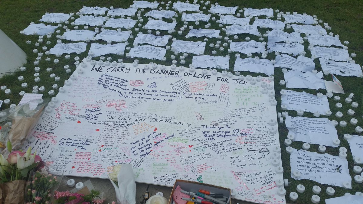 IanMoules's tweet photo. #JoCox's memorial #WestminsterSquare https://t.co/xEvVjXqFQq