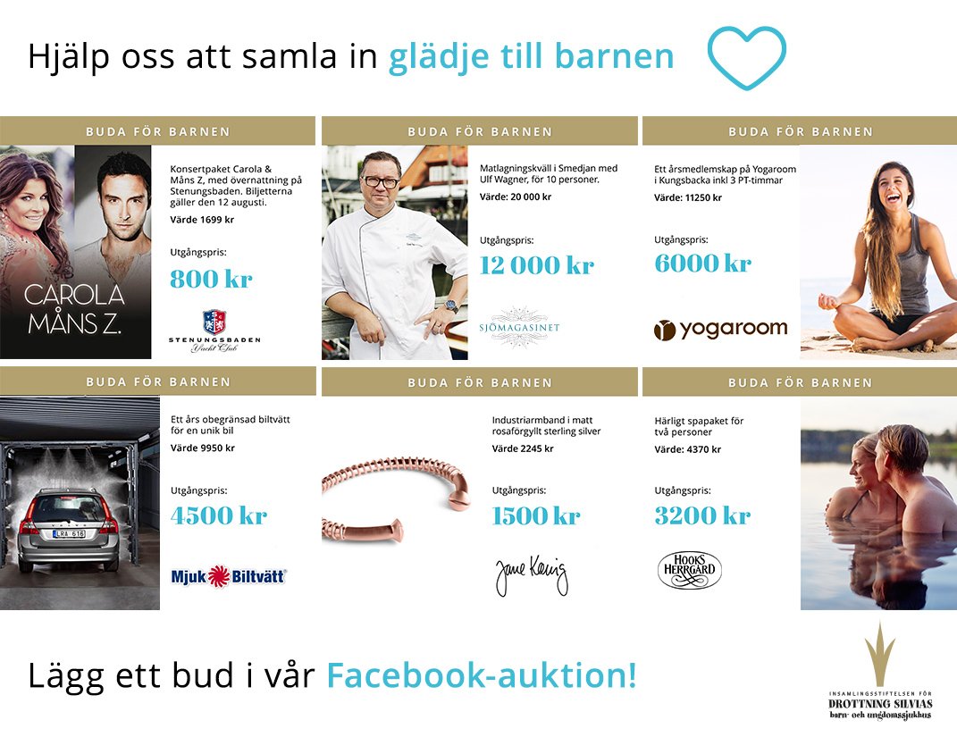 Barngolfen's tweet photo. Idag är sista dagen att lägga ett bud i vår välgörenhetsauktion! https://t.co/YNnm3ZSmSN
#barngolfen #auktion https://t.co/1ZAHA26OBB