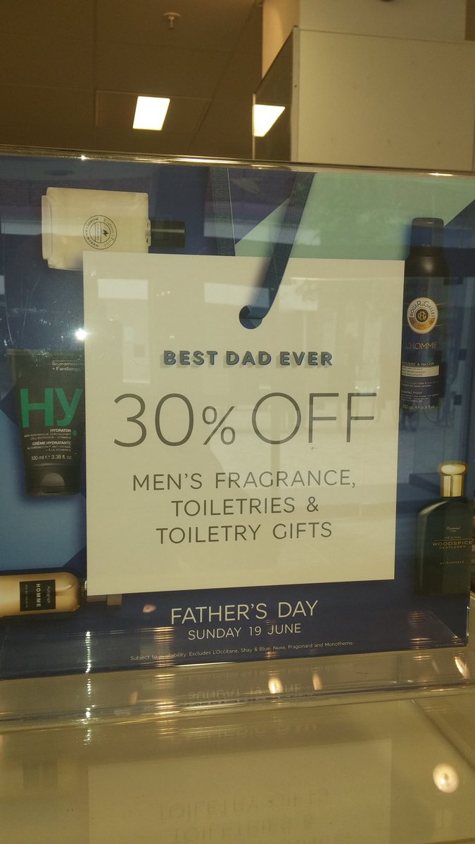 MnSAltrincham's tweet photo. #Don'tForgetDad We have got everything you need for your Dad this Sunday. 30% off Mens Beauty https://t.co/oBszadvBdl