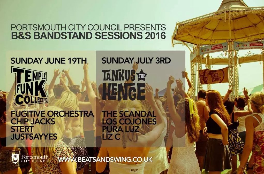 TeamLocals's tweet photo. This Sunday, @BeatsandSwing present @FugitOrchestra/@ChipJacks84 at Southsea Bandstand. https://t.co/G04DB8whz5 https://t.co/00Zdu5STks