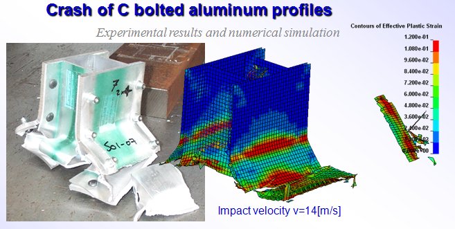 orsario's tweet photo. Crash of bolted aluminum profiles: #validatedsimulation for #simulationfriday https://t.co/p36AI2TkzB