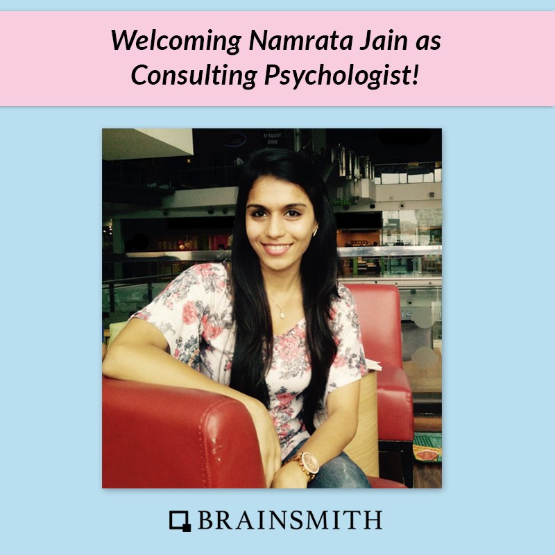 brainsmithindia's tweet photo. Namrata Jain is a Professional Counsellor. She has a Masters in Psychology. We welcome her on-board! #Brainsmith https://t.co/3Ys3HIU0eo