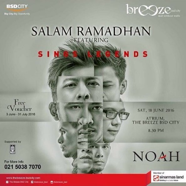 SahabatDepok's tweet photo. Saksikan Penampilan @NOAH_ID di Atrium The Breeze BSD City, Sabtu - 18 Juni 2016 Pkl. 20:30 WIB! :) @SAHABAT_TGRANG https://t.co/LH9QP4q6y4
