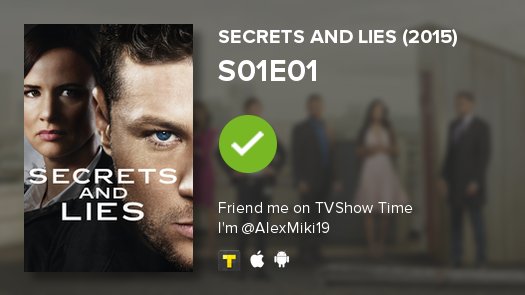AlexandraD_P's tweet photo. I've just watched episode S01E01 of Secrets and Lies (2...! https://t.co/27p0kGJXkx #secretlies #tvshowtime https://t.co/CwiHpAeqTC