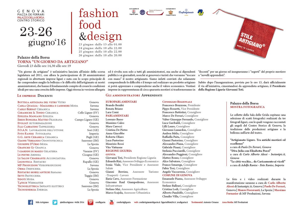 stileartigiano's tweet photo. Stile Artigiano: tutto il programma #stile2016. Stand, sfilate, eventi. Non mancate!!! https://t.co/NrQYy9w3VF