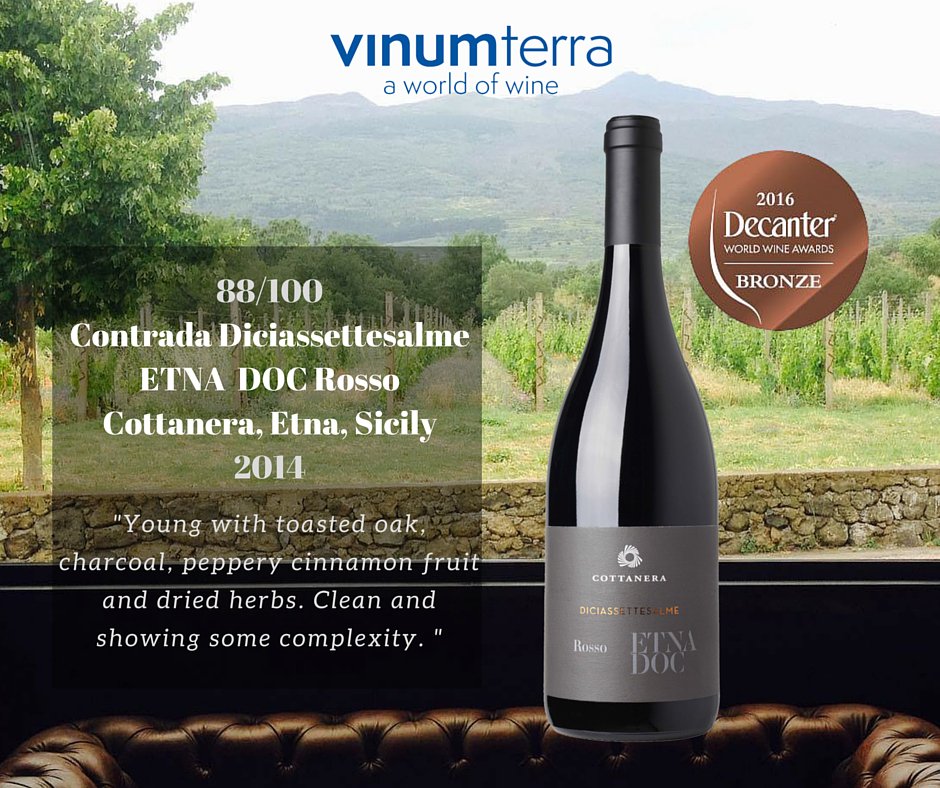 Good result for <a href="/Cottanera/">Cottanera</a> Contrada Diciassettesalme 2014 Etna DOC Rosso at <a href="/DecanterAwards/">Decanter World Wine Awards</a> bit.ly/1YwT3F6