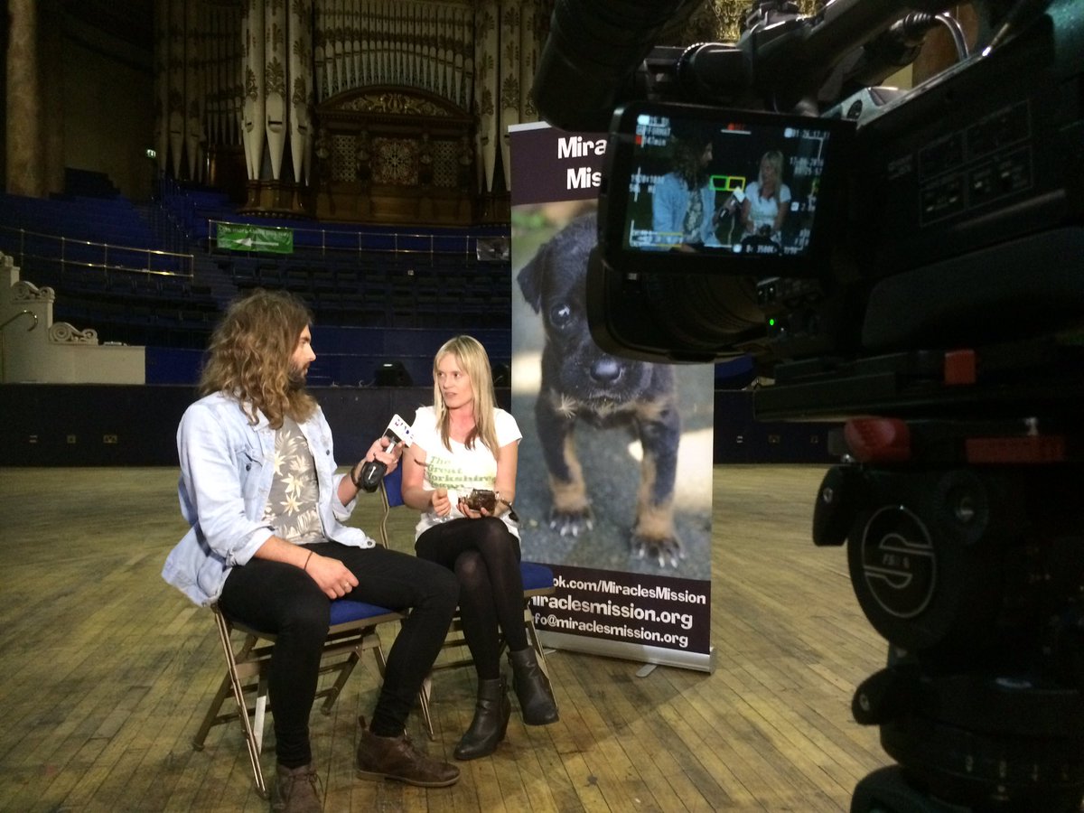 BethKrysta's tweet photo. #starmadeleeds winner @Stantoon chatting to Vic about @GYorksVeganFest, happening this weekend at @LeedsTownHall. https://t.co/aNrzau7Hkk