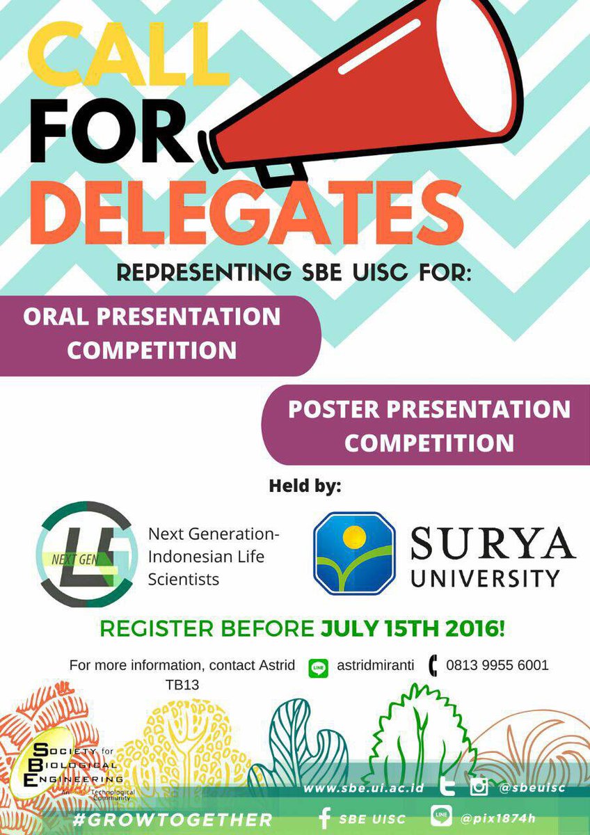 SBEUISC's tweet image. Be the representative of SBE UISC for Arising the Next-Generation Indonesian Life Scientist Competition (1/2)