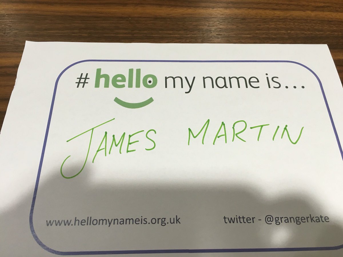 Just found out about @grangerkate and hellomynameis.org.uk. A great cause, please check out the website