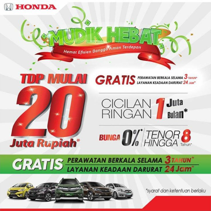 Honda Promo Lebaran 2016 Diskon DP Murah Cicilan Ringan Tenor 8 tahun hondabandung.info/2016/06/17/hon…