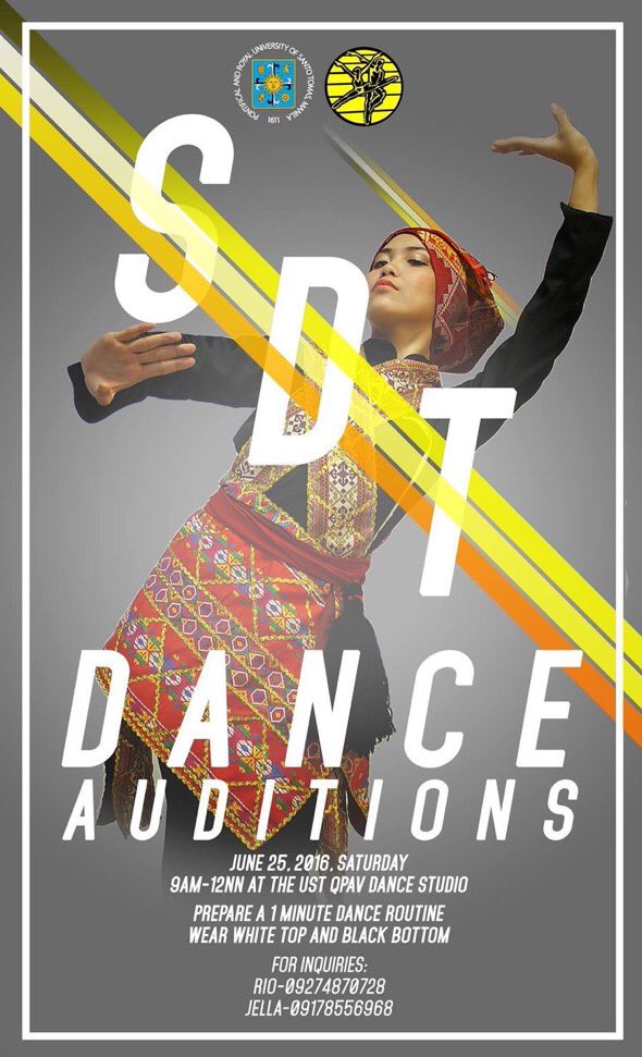 Do you have what it takes to turn &amp; leap your way to join the UST Salinggawi Dance Troupe? See poster for details! 💛