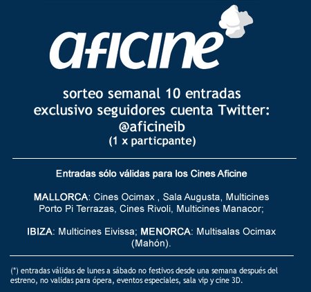 aficineib's tweet photo. SORTEAMOS 10 ENTRADAS! requisito ser fan cuenta @aficineib y hacer RT. Válido hasta 21/06/16. 1 entrada por ganador. https://t.co/VRmt6ct4Rh