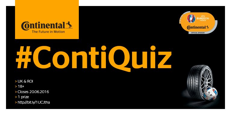 ContiUK's tweet photo. Today's #ContiQuiz is closed! The winner will be drawn after the final whistle and announced tomorrow! Good luck! https://t.co/CMz3weX3i5
