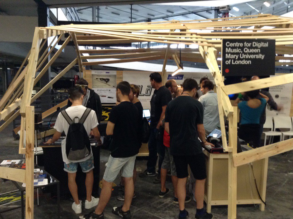 The amazing <a href="/c4dm/">C4DM at QMUL</a>  booth at <a href="/sonarplusd/">Sónar+D</a>. <a href="/QMEECS/">QMUL Electronic Engineering and Computer Science</a> <a href="/QMUL_MAT/">Media and Arts Tech</a>