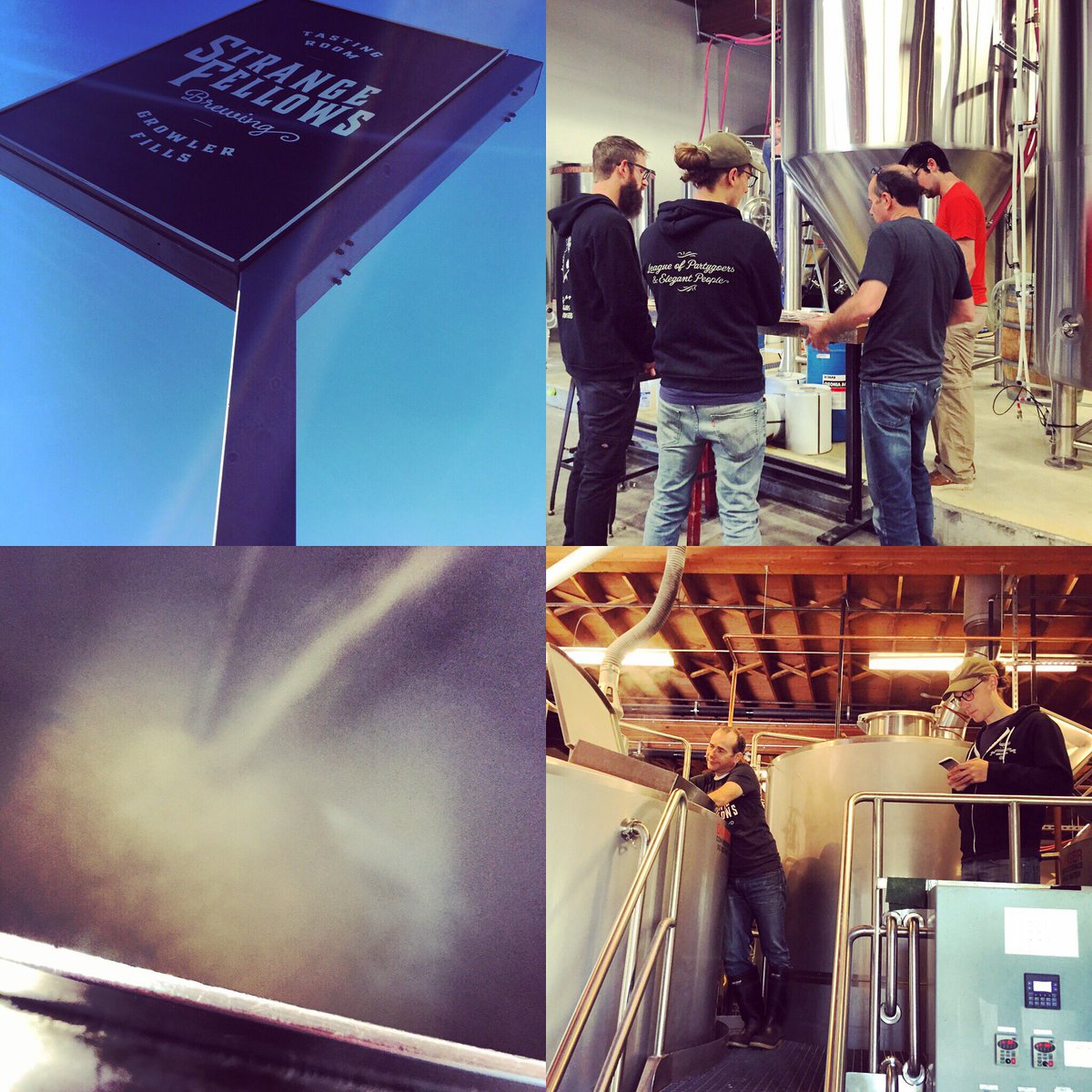 BeerthirstBC's tweet photo. Something is brewing down at @Strange_Fellows this morning......stayed tuned BC. @ModernTimesBeer #brewcollab https://t.co/3TWeIzDN2H