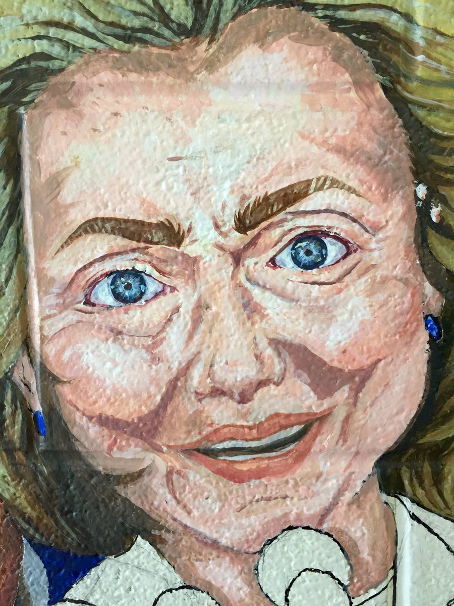 LizzyEarls's tweet photo. I mean I'm scared, and I painted it @HillaryClinton https://t.co/RHEFpsKD18