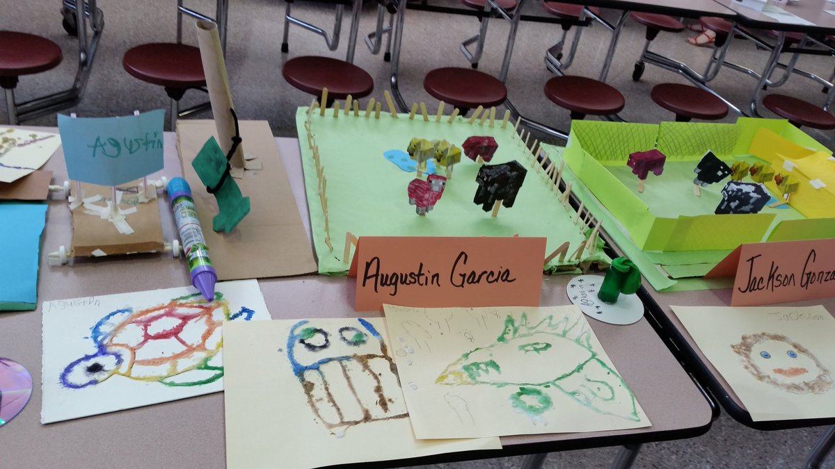 callawayj2's tweet photo. WPE STEM Camp  showing parents what they learned. https://t.co/fybUTZNOWD