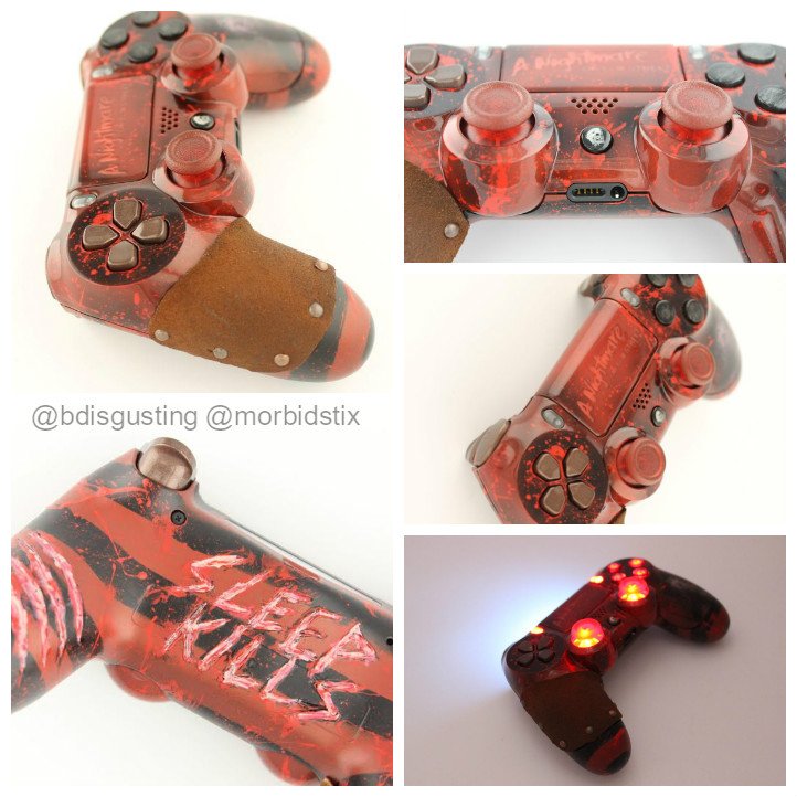 BDisgusting's tweet photo. RT and follow @bdisgusting for a chance to win this NOES *PS4* controller from @morbidstix! Winner picked 6/24 https://t.co/dEY65MIEtK