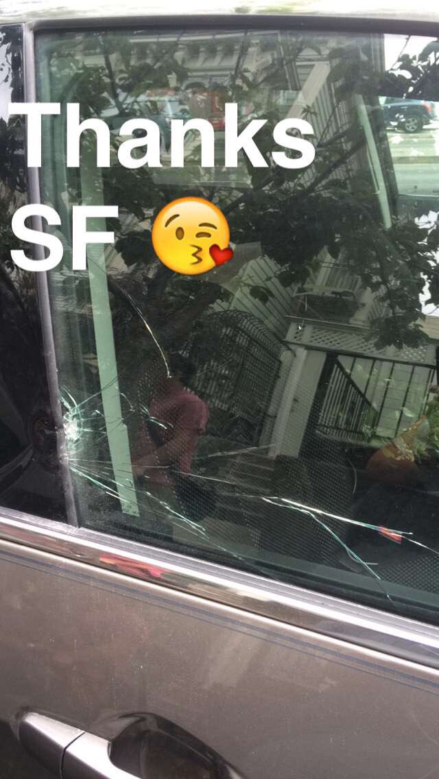 brittanys89's tweet photo. They threw a rock, used a screwdriver and kicked it. But didn't get in. Thanks @chevrolet @ChevroletCanada https://t.co/JSjwHsflK5