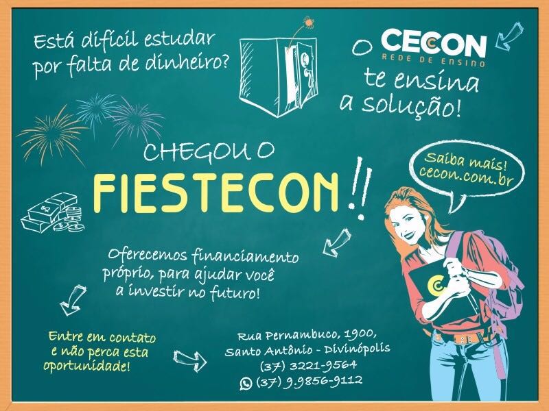 cecondiv's tweet image. Agora o cecon te ajuda a financiar seus estudos, veja mais em: cecon.com.br