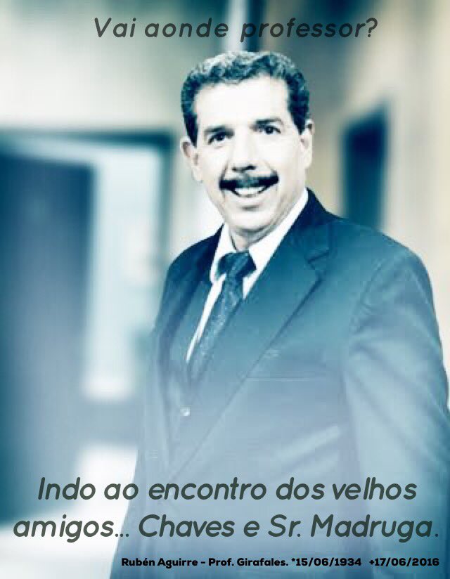 Ronney_Rdrgs's tweet photo. 'Sou Linguiça de sobrenome mestre, digo sou professor e meu nome é Girafales. #RubenAguirre 😥 https://t.co/JFDvHor5mL