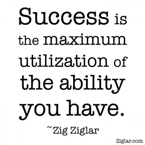 SandlerFtW's tweet image. "Success is the maximum utilization of the ability you have." - Zig #Ziglar