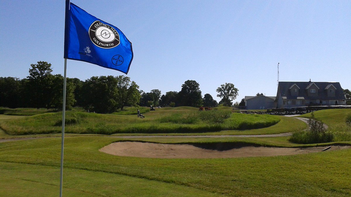 Admiring our new flags #tranquilmoments <a href="/Tim_Allturf/">Tim Colin AllTurf</a> <a href="/DarcyOlds/">Darcy Olds</a> <a href="/Allturf_Ltd/">Allturf</a> @BayerGolfCA <a href="/GolfNorthToday/">GolfNorth Properties</a>