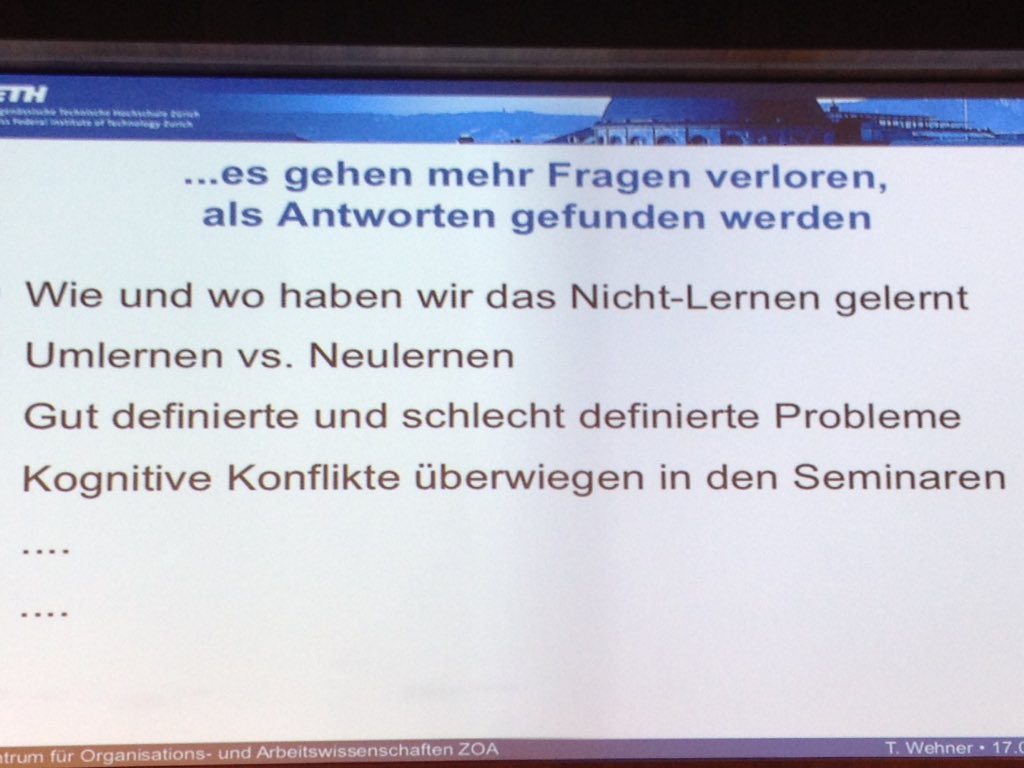 Reflexionen von T. Wehner