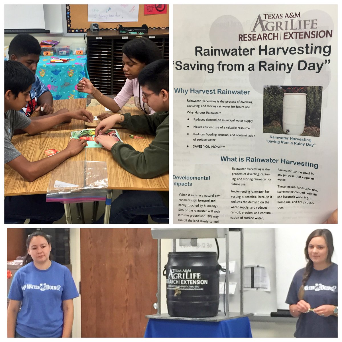 kellieadams07's tweet photo. Thank you Texas A&M Agrilife! We appreciate you coming to speak to #ignitesummercamp #waterudoing @SharondaTims https://t.co/TKyGs64erU