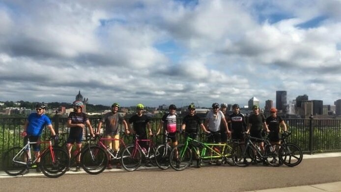 QualityBike's tweet photo. On the last day of QBP Sales Camp our rep team finishes things with a ride around Minneapolis. #QBPrep #whatQrides https://t.co/dZpnt5DZPE