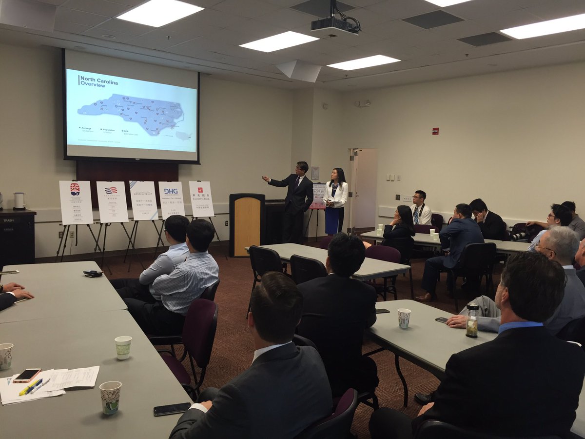Chris Chung w/@edpnc shares the wide possibilities for business in NC to <a href="/SelectUSA/">SelectUSA</a> China &amp; Singapore delegation