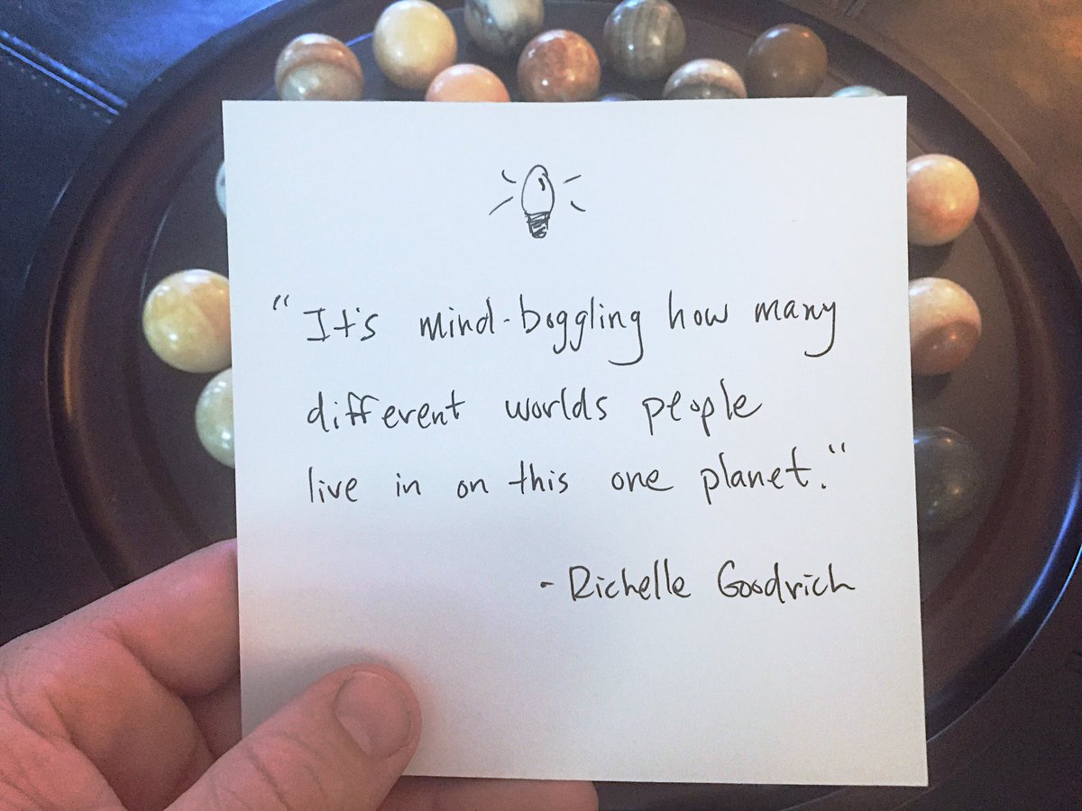 ScottAmpersand's tweet image. It's mind-boggling how many different worlds people live in...
Richelle Goodrich

#quoteoftheday #AmWriting #writing