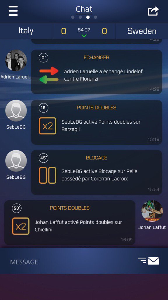 JohanLaffut's tweet photo. Je viens d'utiliser mon Double Up sur Giorgio Chiellini s@ultimatefanlive pour #ITA vs #SWE https://t.co/S9neBIav4R https://t.co/aeY5tfrxYO