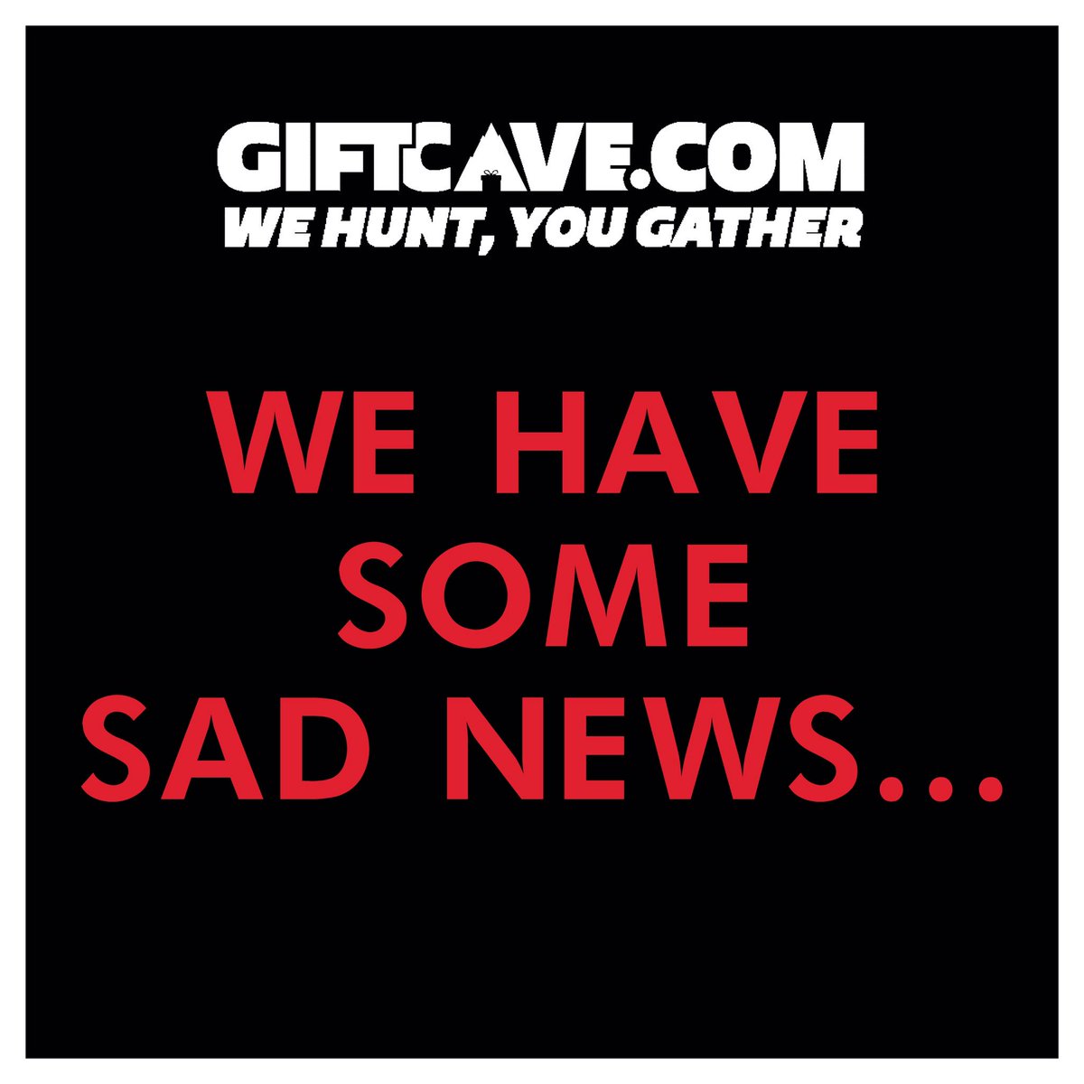 Giftcave is now closed. For any help with recent purchases or more info click here: giftcave.com