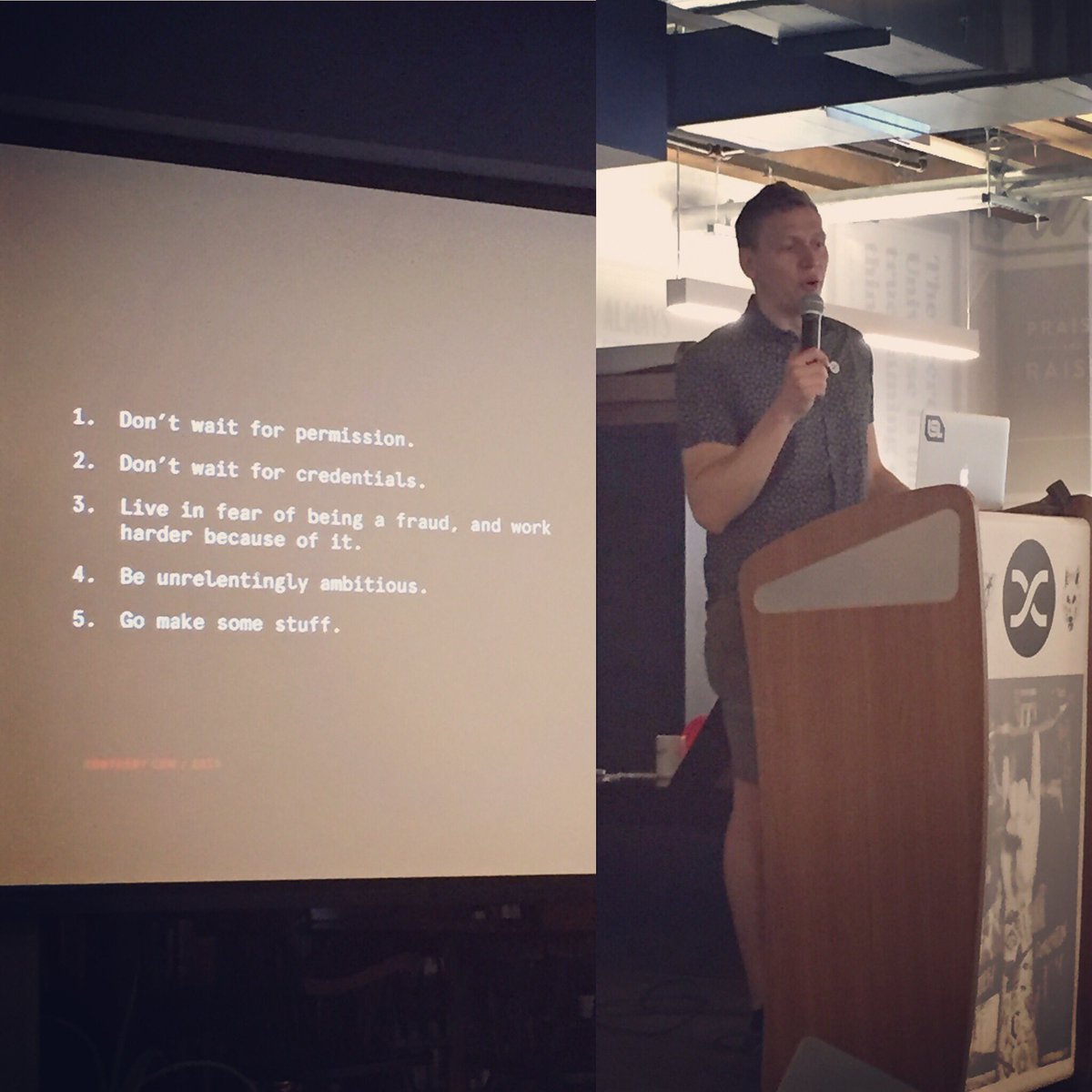 stuartsymington's tweet image. .@zbgoodwin shares the secrets to successful creative work at @istrategylabs's #ContraryCon 🙌
