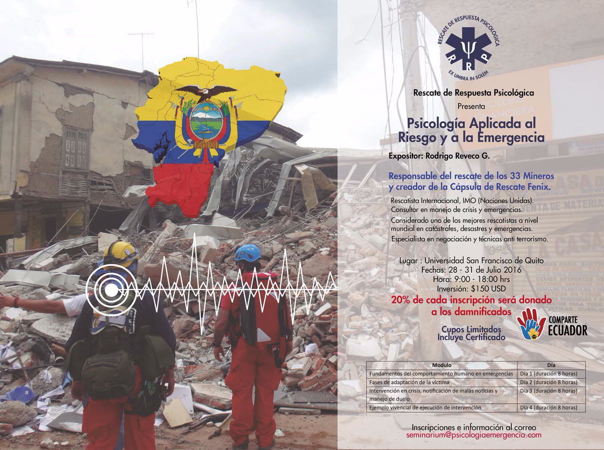pfuenzachile's tweet photo. Q agrado @teleamazonasec @el_telegrafo @teleSURtv ver q se trabaja en silecio post terremoto,sin cámaras,Seminario https://t.co/f4kwGG2uIY