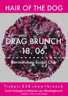 Looking forward to Hair of the Dog Drag Brunch tomorrow in Bermondsey. <a href="/Hotdogbrunch/">Hairofthedogbrunch</a> for details #sideofsausage