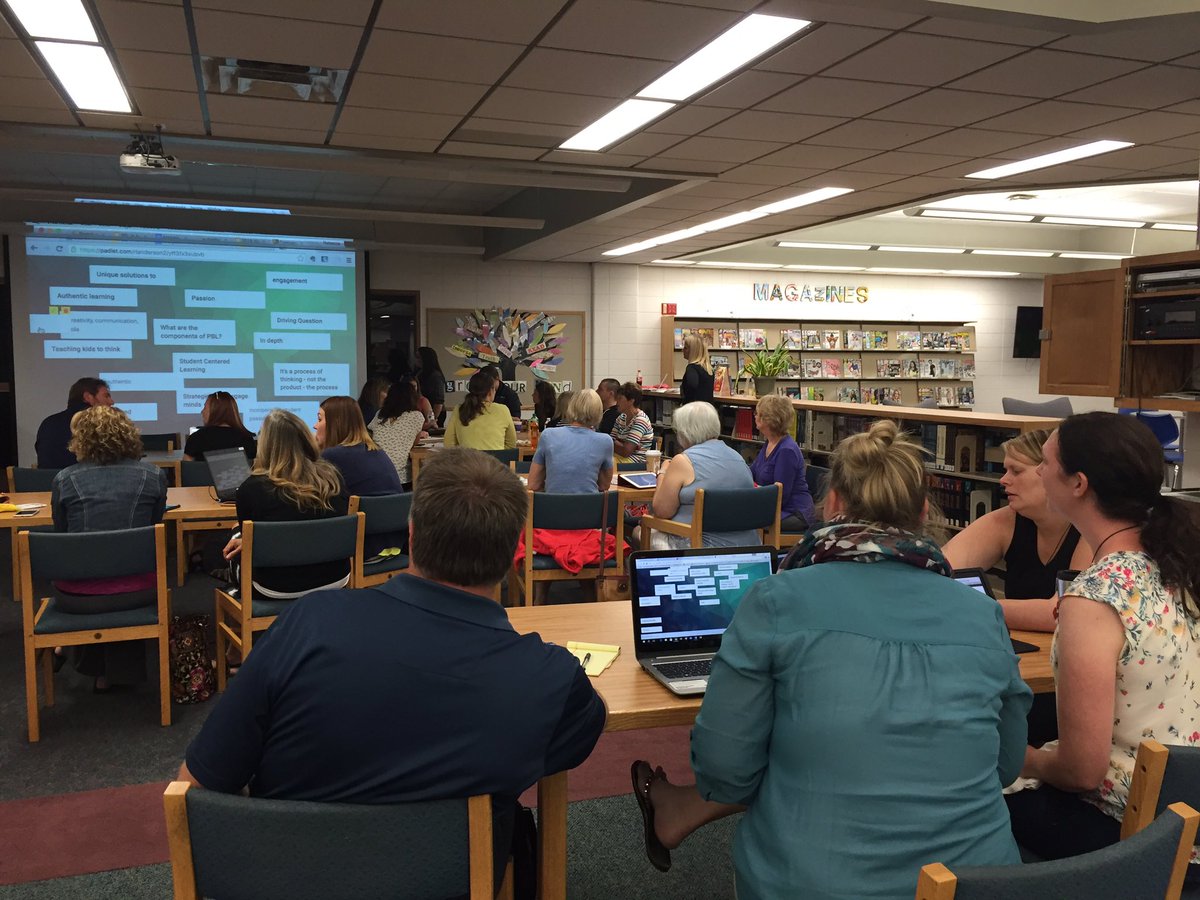 WUSDSUP's tweet photo. Getting ready to engage in project creation - igniting a new passion for learning. @Innov8WI #isnpbl #watertownway https://t.co/NAX7xOPC3T