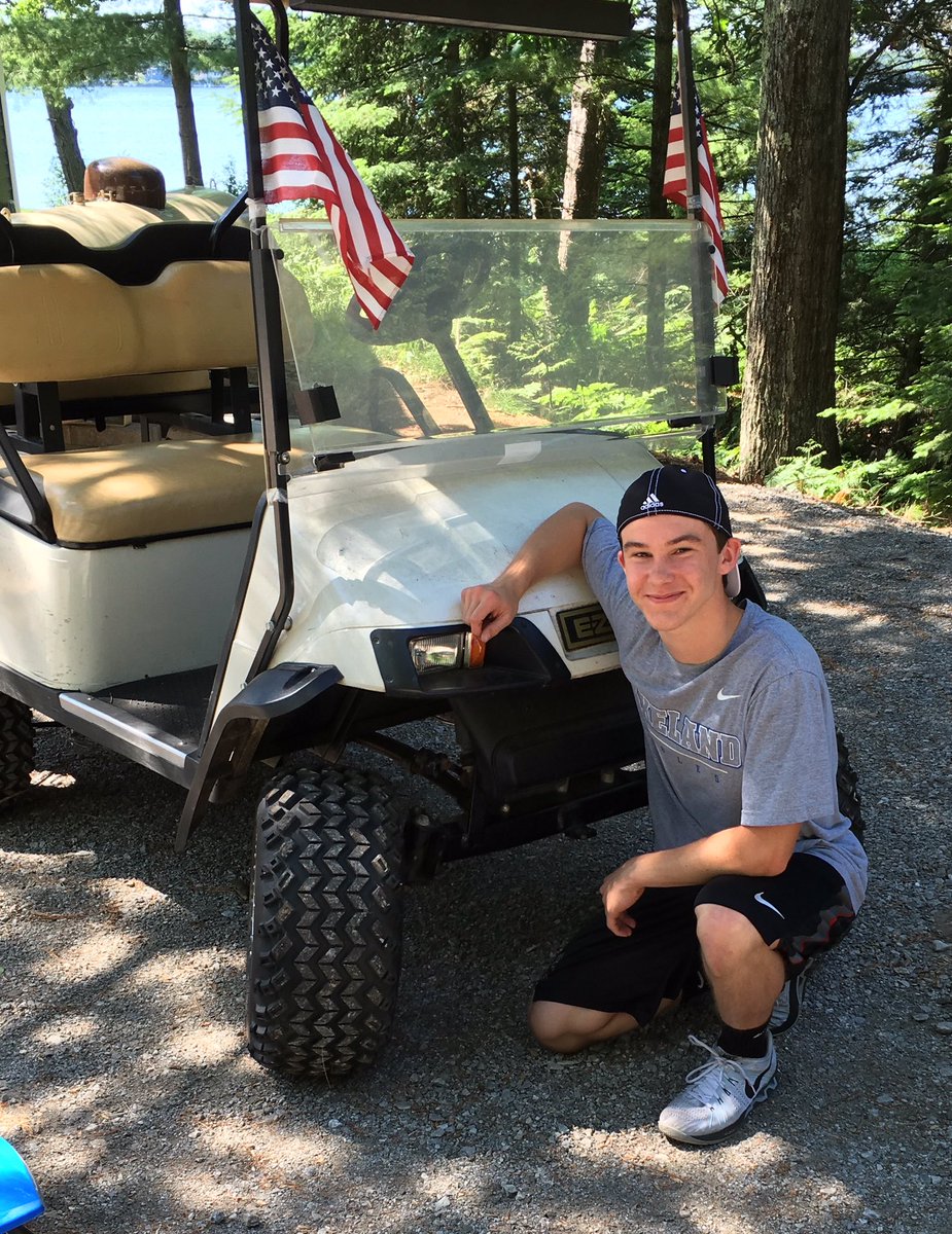 CoachBrugger's tweet photo. "Axel" @sean_cullen11  doesn't have a future in NASCAR. First casualty of the year. #getasummerjob #dumbtree https://t.co/2uXVyotgwJ