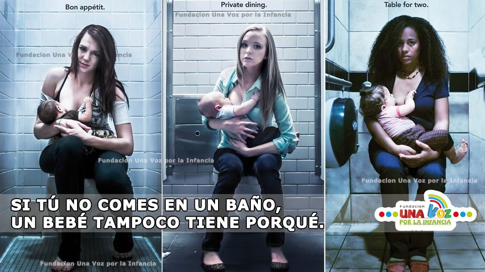 Si tú no comes en un baño, un bebé tampoco tiene porqué. Apoyamos la lactancia materna en lugares adecuados.