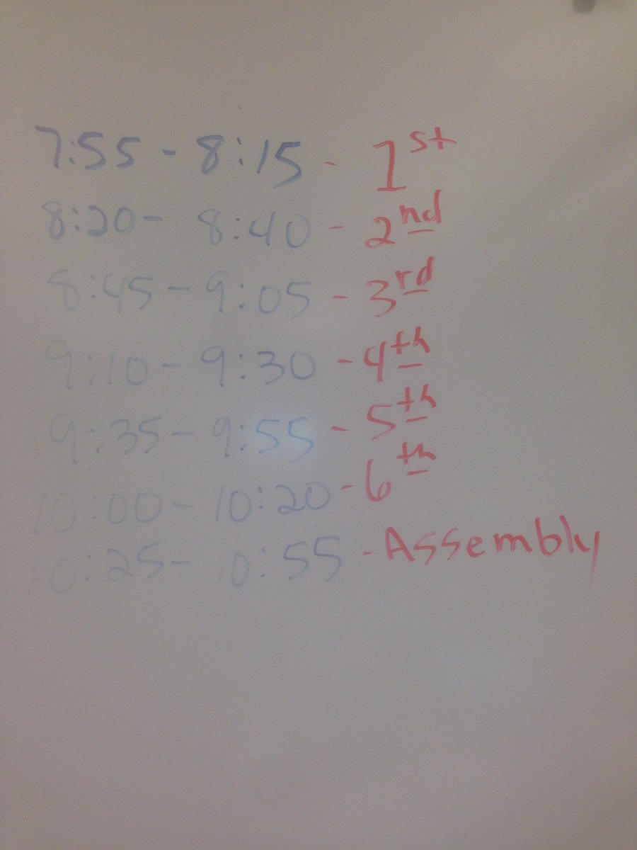 KingstonASB's tweet photo. Today's schedule https://t.co/YZhQjTNkfW