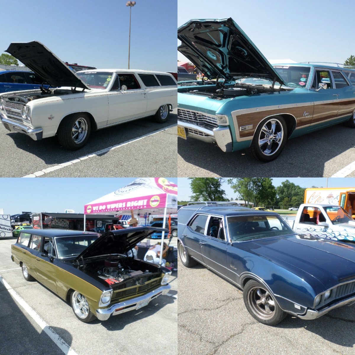 Kramit2012's tweet photo. #HotRodPowerTour2016 #Mopar #Chevelle #StationWagon #Roadkill #GeneralMayhem #StubbyBob #MuscleTruck #Mazdarati https://t.co/25yxwt19En